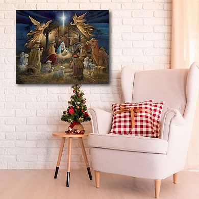 Courtside Market Nativity Scene Christmas Canvas Wall Art