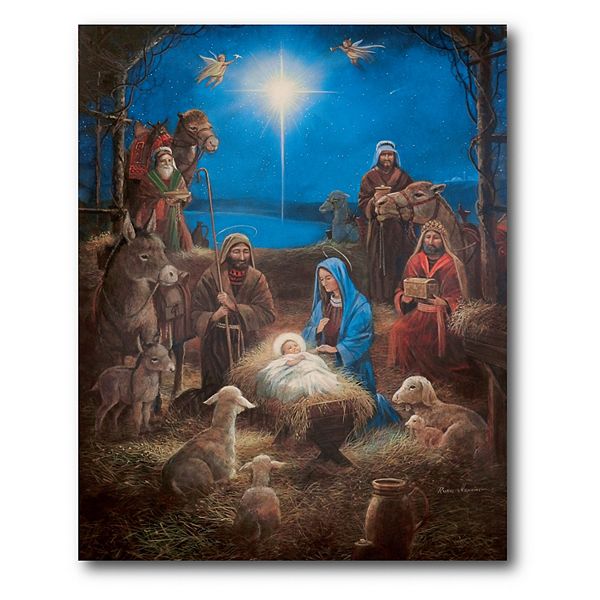 Courtside Market The Nativity Christmas Canvas Wall Art