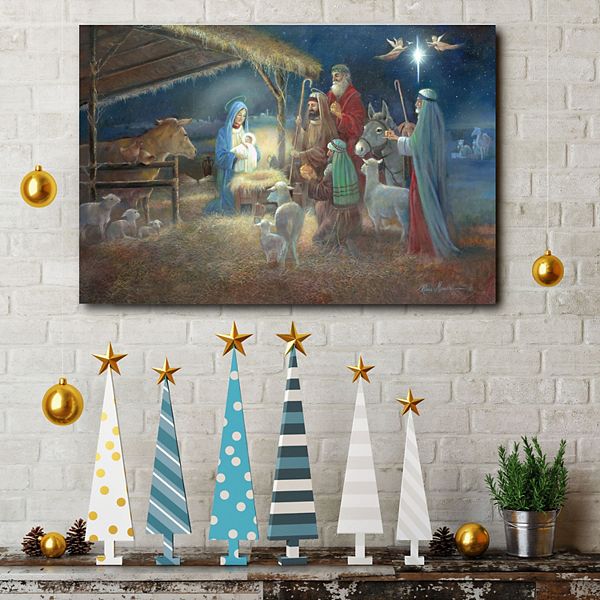 Courtside Market A Child Is Born Christmas Canvas Wall Art