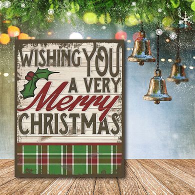 Courtside Market Plaid Christmas Canvas Wall Art