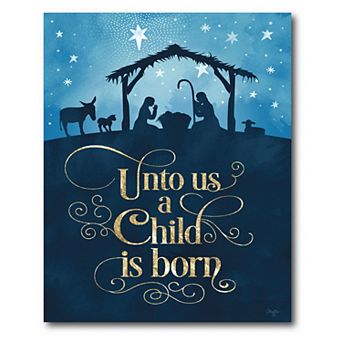 Courtside Market Christmas Starry Night Canvas Wall Art