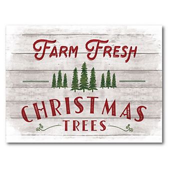 Courtside Market Farm Fresh Christmas Trees Canvas Wall Art