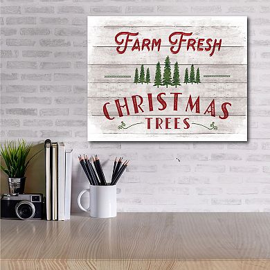 Courtside Market Farm Fresh Christmas Trees Canvas Wall Art