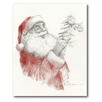Courtside Market Santa's Touch Christmas Canvas Wall Art