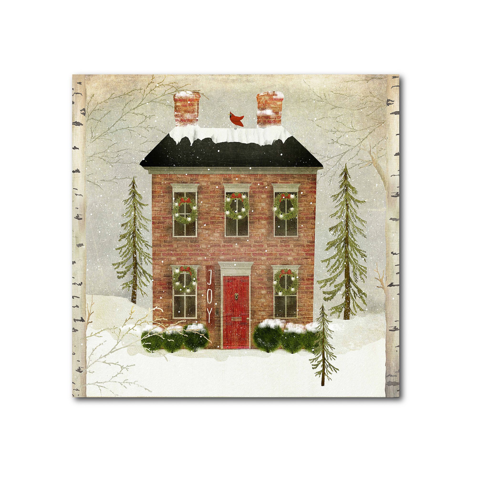 COURTSIDE MARKET Snow House Canvas Wall Art, Multi