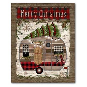 Courtside Market Christmas Camper Canvas Wall Art