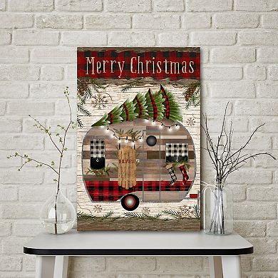 Courtside Market Christmas Camper Canvas Wall Art