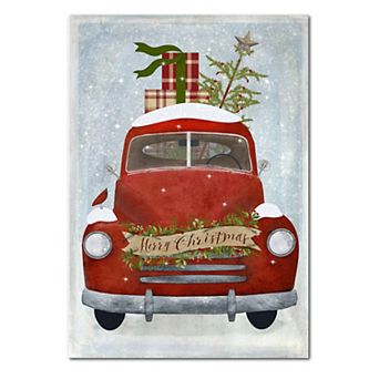 Courtside Market Christmas Truck Canvas Wall Art