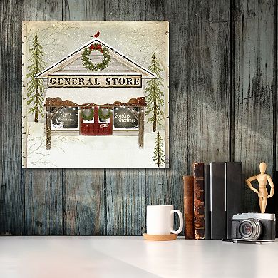 Courtside Market General Store Christmas Canvas Wall Art