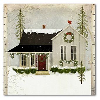 Courtside Market Snow House Canvas Wall Art