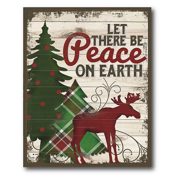 Courtside Market Plaid Christmas Canvas Wall Art