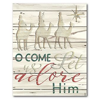 Courtside Market Come & Adore Him Christmas Canvas Wall Art