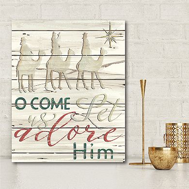Courtside Market Come & Adore Him Christmas Canvas Wall Art