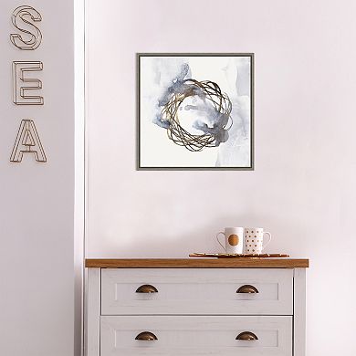 Amanti Art Einstein Atom Framed Canvas Wall Decor