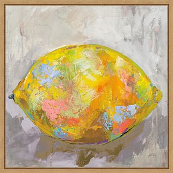 Amanti Art Lemon Framed Canvas Wall Decor