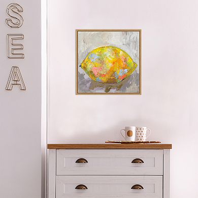 Amanti Art Lemon Framed Canvas Wall Decor