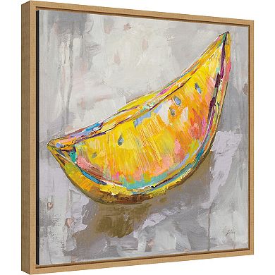 Amanti Art Lemon Wedge Framed Canvas Wall Decor