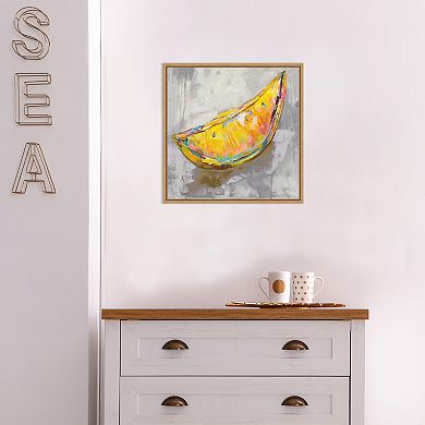 Amanti Art Lemon Wedge Framed Canvas Wall Decor