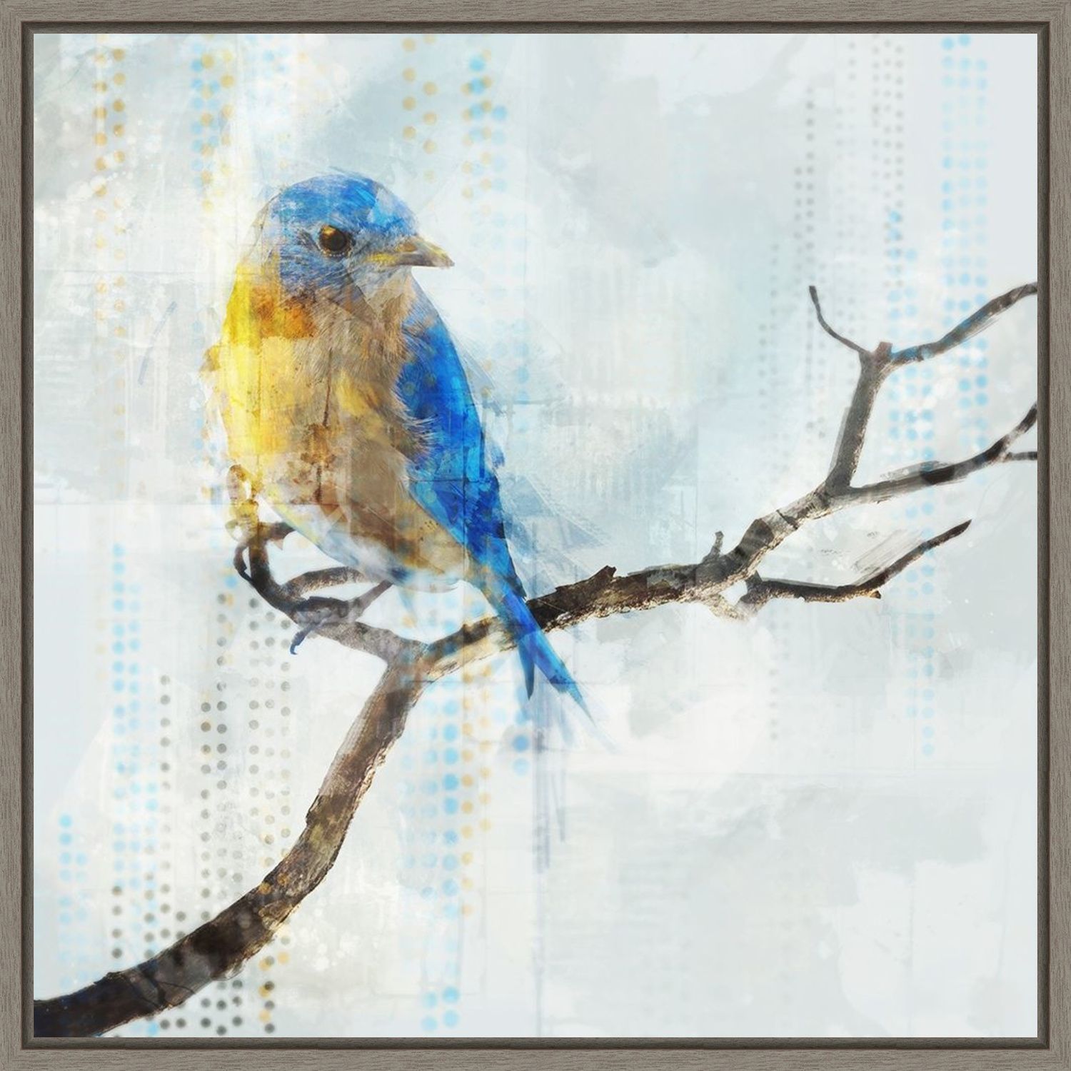 Blue bird wall art, Hummingbird canvas painting, Little bird - Inspire  Uplift