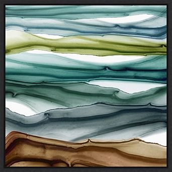 Amanti Art Peregrination Abstract Mountains Framed Canvas Wall Art