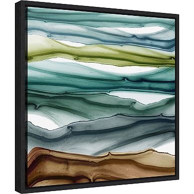 Amanti Art Peregrination Abstract Mountains Framed Canvas Wall Art