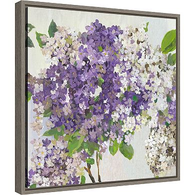 Amanti Art Purple Summer Hydrangea II Framed Canvas Wall Art