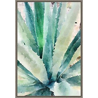 Amanti Art Rustic Succulent II Framed Canvas Wall Art