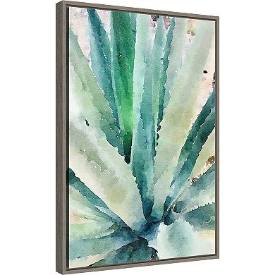 Amanti Art Rustic Succulent II Framed Canvas Wall Art