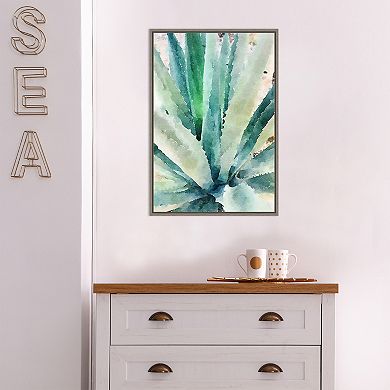 Amanti Art Rustic Succulent II Framed Canvas Wall Art