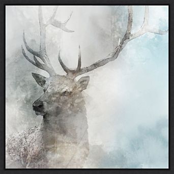 Amanti Art Stag Gaze II Framed Canvas Wall Art