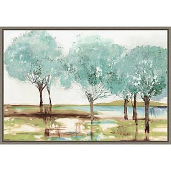 Amanti Art Summer Transition Trees Framed Canvas Wall Art
