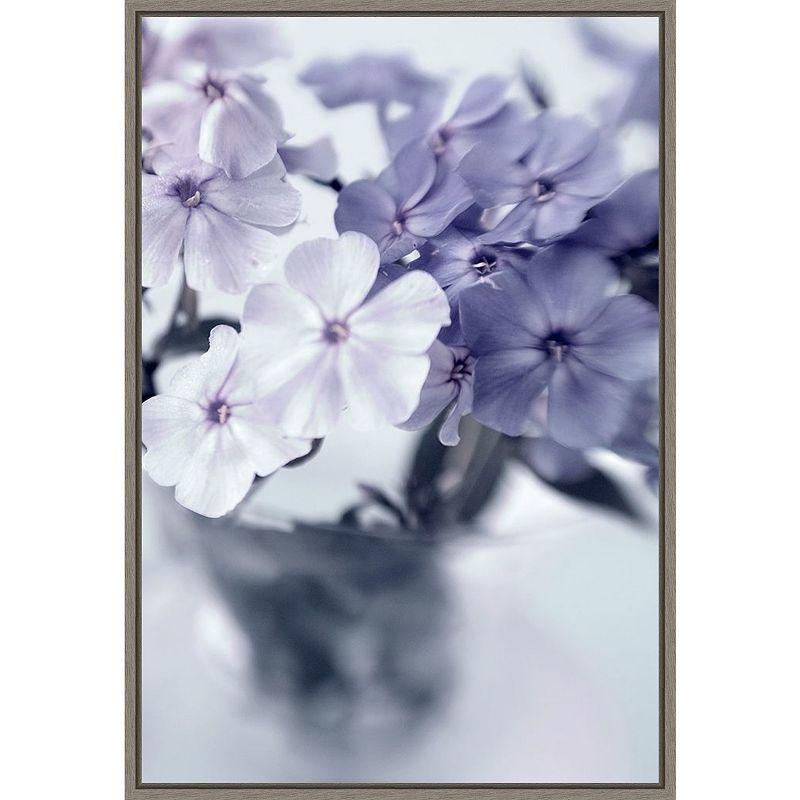 Amanti Art Violet Hydrangea Framed Canvas Wall Art, Grey, 16X23