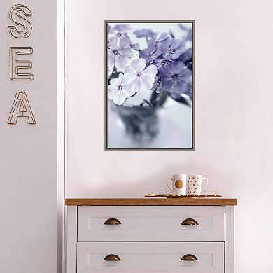 Amanti Art Violet Hydrangea Framed Canvas Wall Art