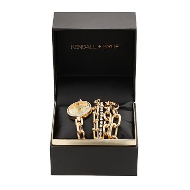 KENDALL & KYLIE Women's Watch & Multistrand Bracelet Set
