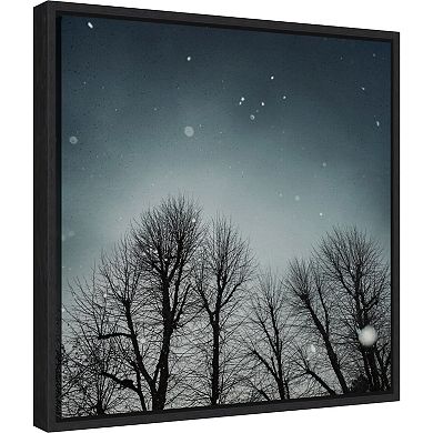 Amanti Art Winter Sky Tree Line Framed Canvas Wall Art