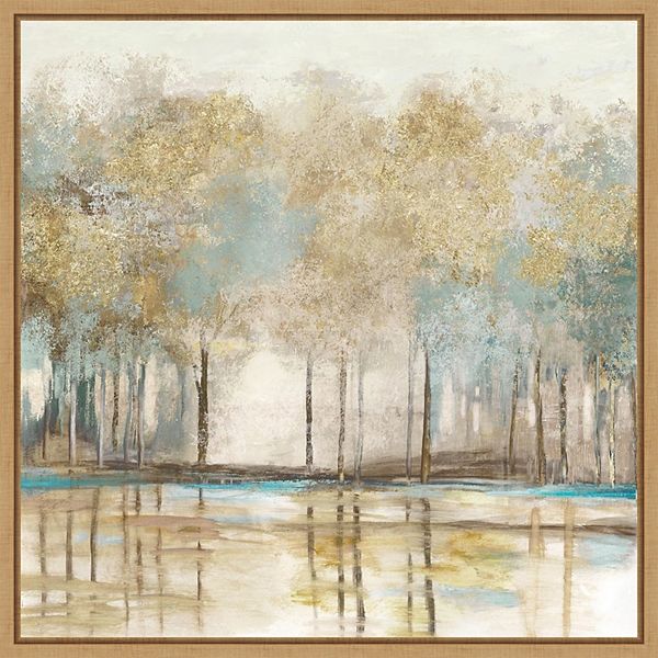 Amanti Art Woodlot I Trees Framed Canvas Wall Art