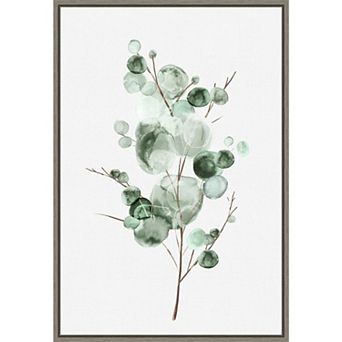 Amanti Art Tender Sprout I Eucalyptus Framed Canvas Wall Art