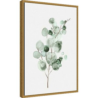 Amanti Art Tender Sprout II Eucalyptus Framed Canvas Wall Art