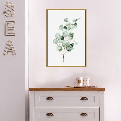 Amanti Art Tender Sprout II Eucalyptus Framed Canvas Wall Art