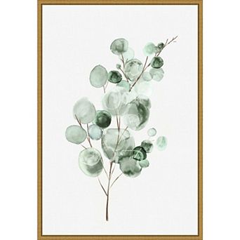 Amanti Art Tender Sprout II Eucalyptus Framed Canvas Wall Art