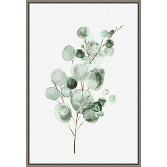 Amanti Art Tender Sprout II Eucalyptus Framed Canvas Wall Art