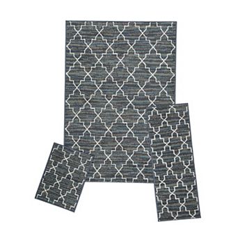 Achim Capri Crosshatch 3 pc Rug Set