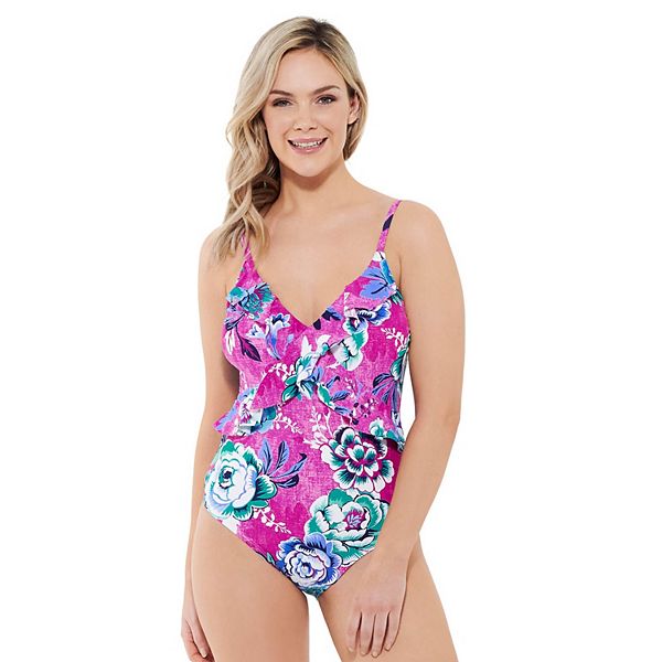Women s Apt. 9 Ruffle Crossover One Piece Swimsuit