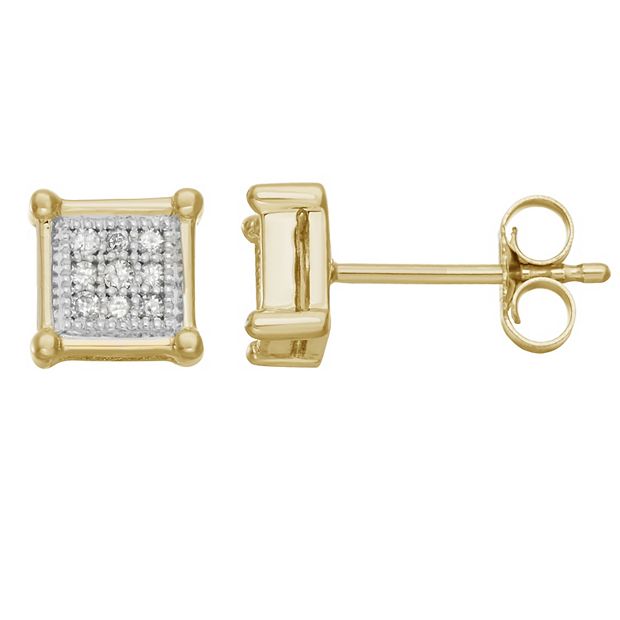 10kt gold shop diamond earrings