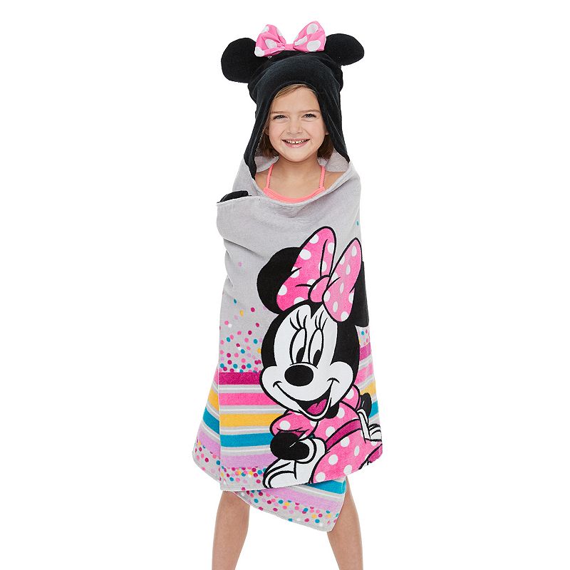 Disneys Minnie Mouse Hooded Towel by The Big One , White
