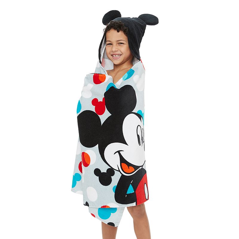 Disneys Mickey Mouse Hooded Kids Towel By The Big One , White