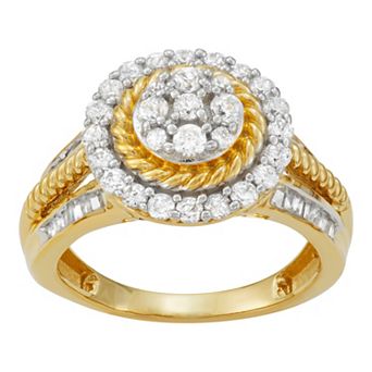 Jewelexcess 14k Gold Over Sterling Silver 1 Carat T.W. Diamond Ring