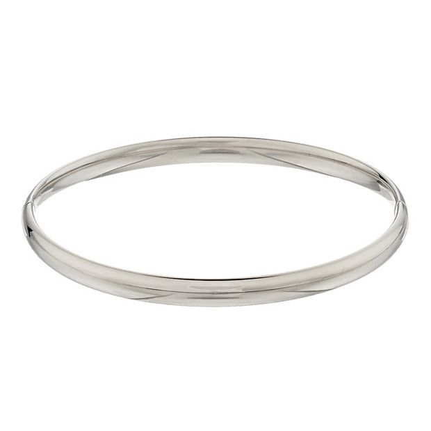 14k White Gold Bangle Bracelet