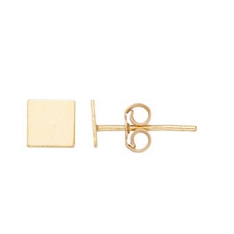 Karat Rush 14k Yellow Gold Square Stud Earrings