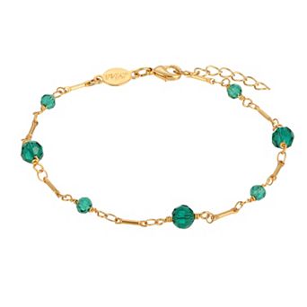 1928 Bead & Bar Chain Anklet